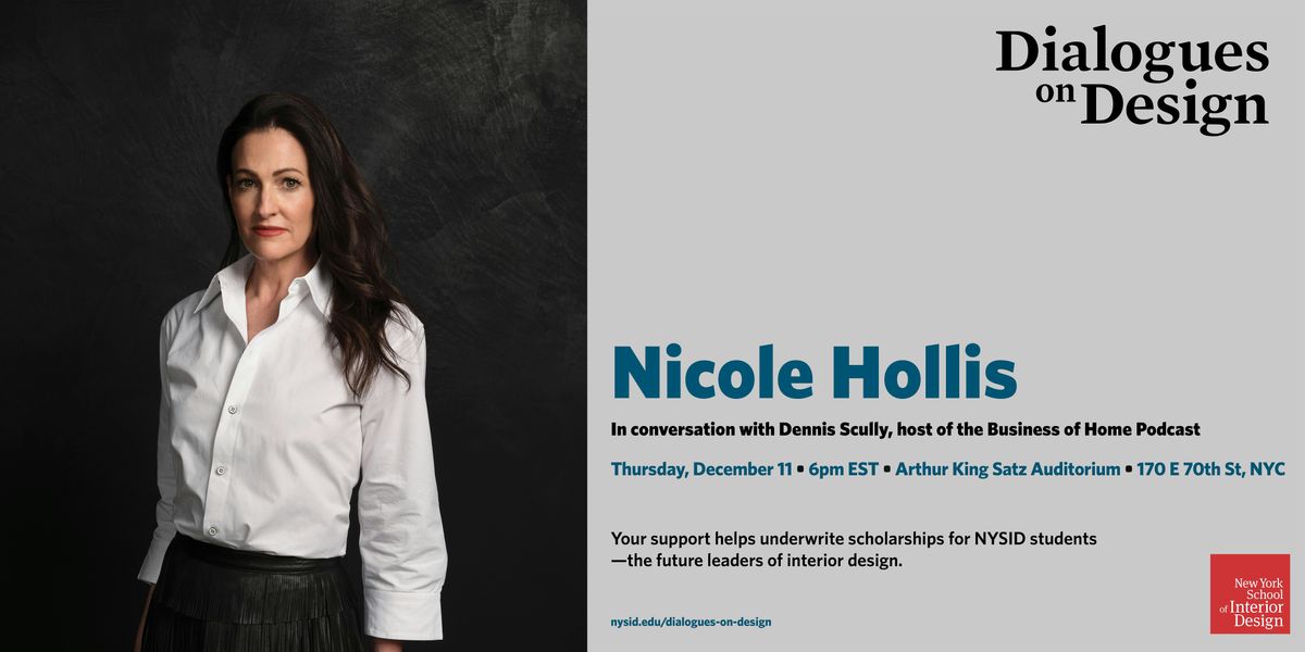 Dialogues on Design: Nicole Hollis, 11 December | Event in New York | AllEvents