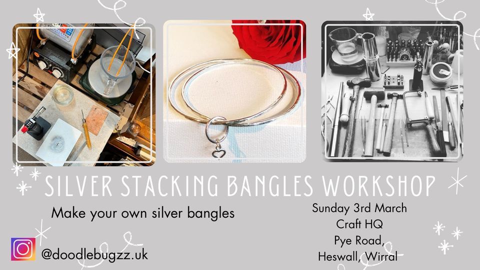 Silver stacking bangles workshop, Craft HQ, Birkenhead, 3 March 2024 ...