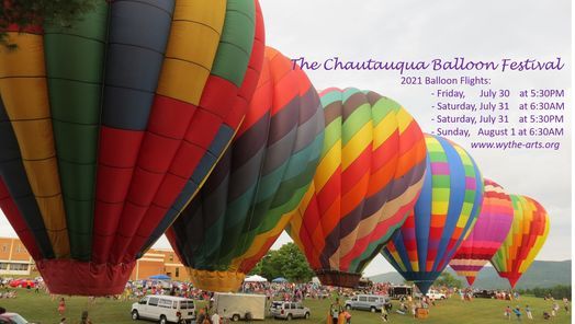 Chautauqua Balloon Festival Saturday Evening Flight Wytheville Community College July 31 2021 Allevents In Chautauqua Festival 2022 Wytheville Va