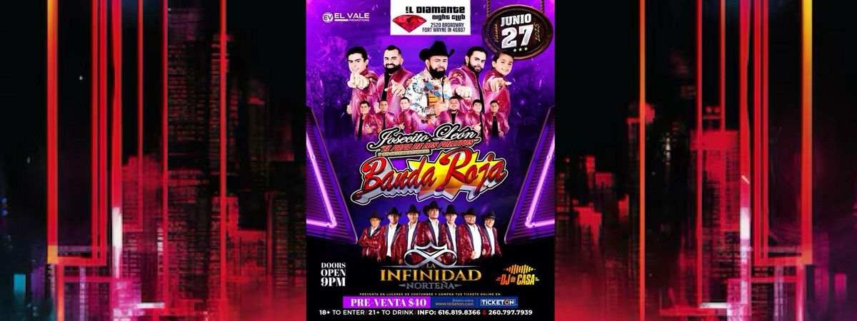 BANDA ROJA & INFINIDAD NORTEÑA, 27 June | Event in Fort Wayne | AllEvents