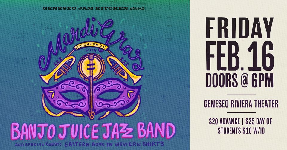 Mardi Gras Masquerade with Banjo Juice Jazz Band & Eastern Boys in
