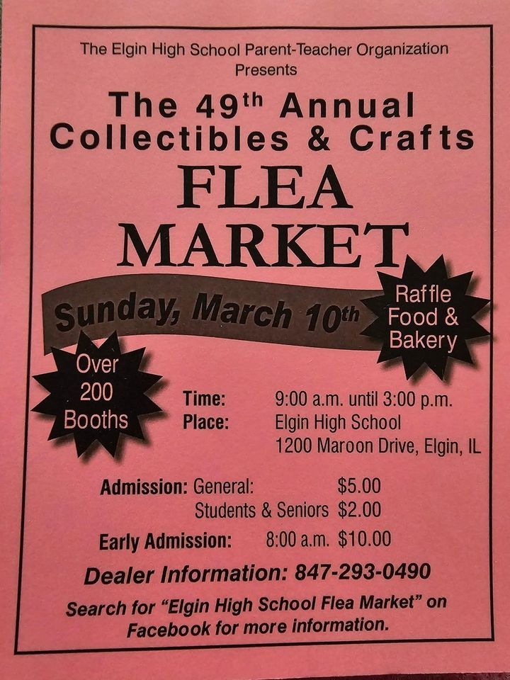Elgin High School Flea Market, Elgin High School, March 10 2024 AllEvents.in