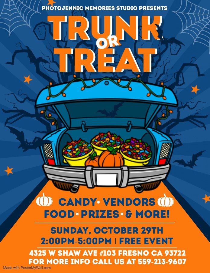 Trunk or treat Presented by Photojennic Memories studio, 4325 W Shaw
