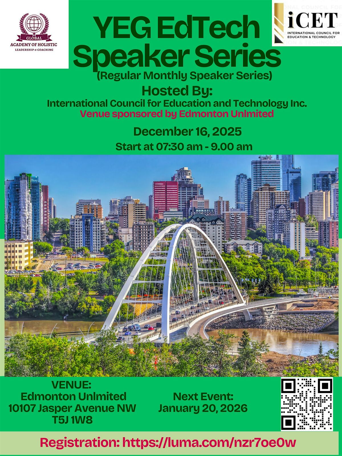 LEDX- YEG EdTech Speaker Series (YESS) and EdTech Job Fair, 16 December | Event in Edmonton | AllEvents
