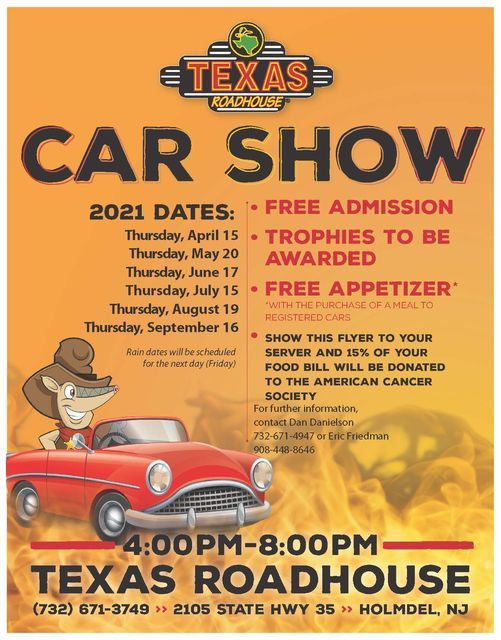 Texas Roadhouse Car Show for Relay For Life of Matawan, Texas Roadhouse