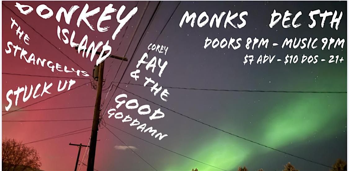 Donkey Island & Punks Live At Monk’s, 5 December | Event in Missoula | AllEvents
