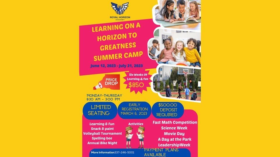 Learning on a Horizon to Greatness CAMP 2023, 107 S. LAKE ARTHUR AVE