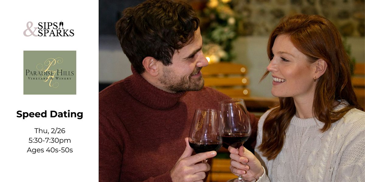 Speed Dating Ages 40s-50s in Wallingford, CT at Paradise Hills Vineyard