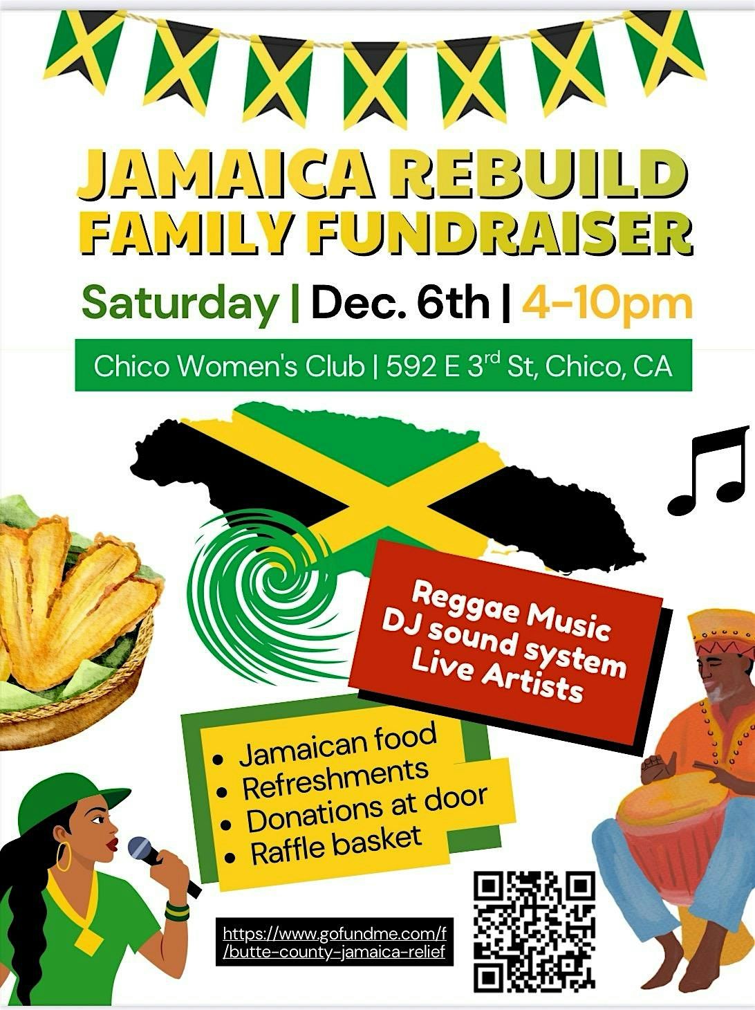 Jamaica Rebuild Family Fundraiser, 6 December | Event in Chico | AllEvents