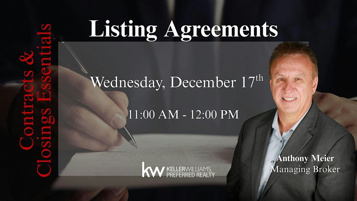 Listing Agreements, 17 December | Event in Orland Park | AllEvents