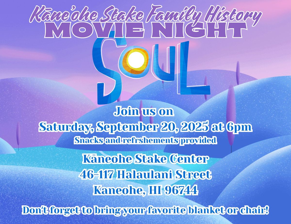 Stake Family History Movie Night, 20 September | Event in Kaneohe | AllEvents