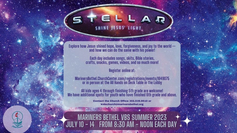 Mariners Bethel VBS Stellar 2023, Mariners Bethel United Methodist