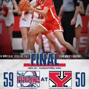 Detroit Mercy Titans at Youngstown State Penguins Womens Basketball