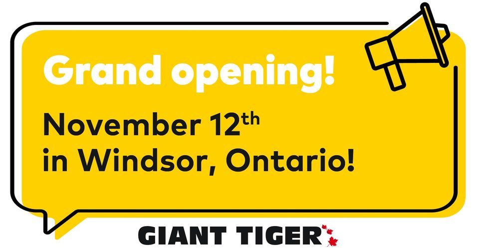 Giant Tiger Grand Opening in Windsor, Ontario!, 1475 Huron Church Rd