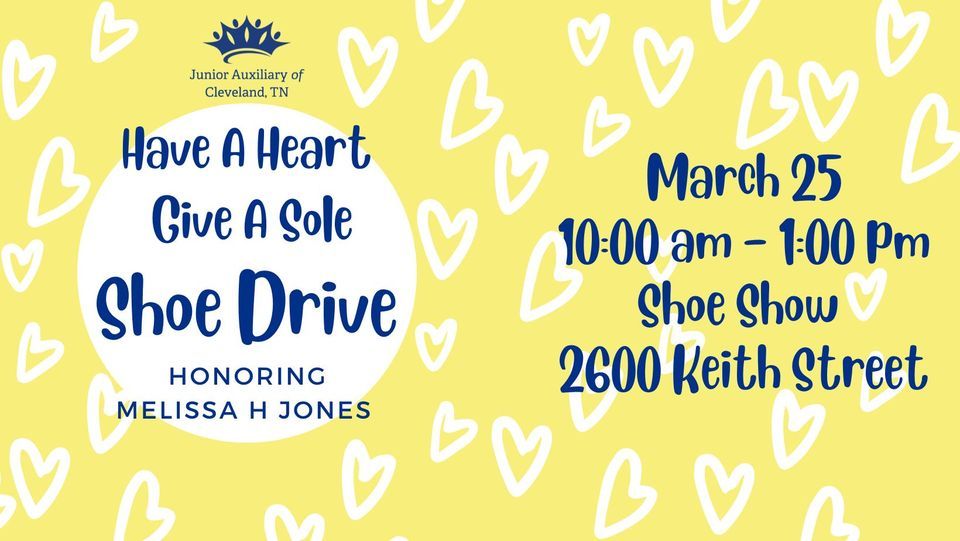 Have a Heart, Give a Sole Shoe Drive, Shoe Show, Cleveland, March 25