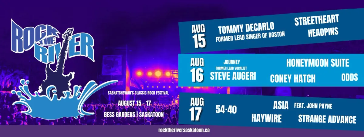 Rock The River: Haywire  Asia  & 54.40, 16 August | Event in Saskatoon | AllEvents