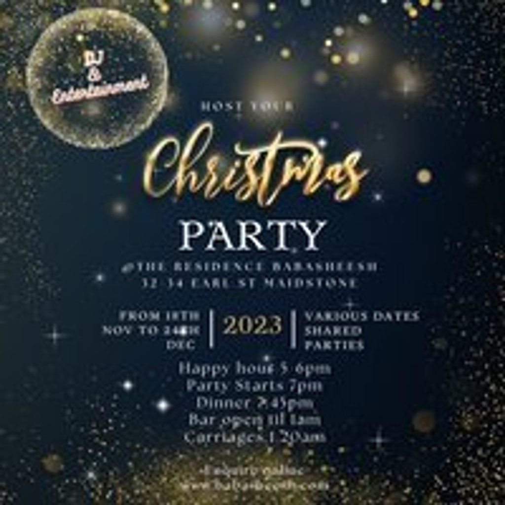 Christmas Party, The Residence Babasheesh, Maidstone, December 7 2023