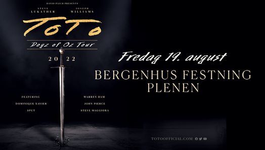 Cny 2022 Toto Toto Dogz Of Oz Tour Plenen Bergenhus Festning August 19 2022 Allevents In Cny 2022 Toto Toto Dogz Of Oz Tour Plenen Bergenhus Festning August 19 2022 Allevents In