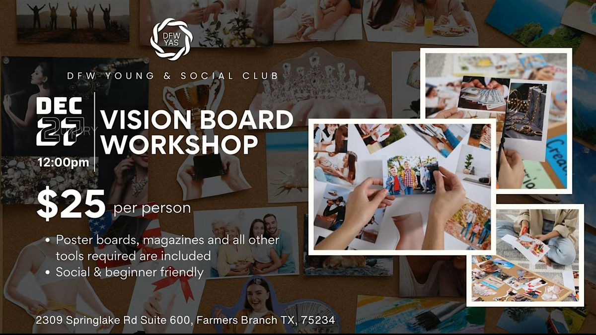 Vision Board Workshop, 11 December | Event in Farmers Branch | AllEvents