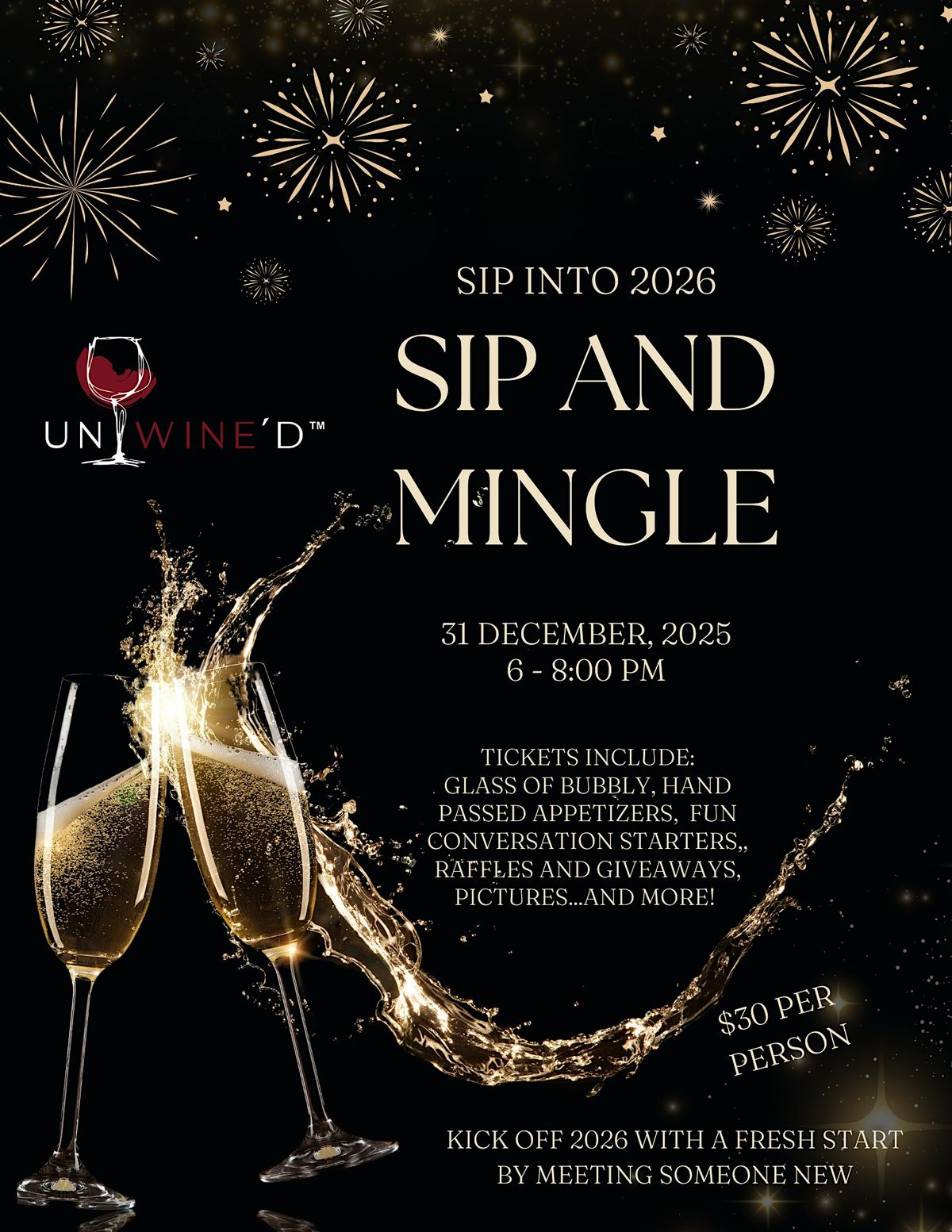 Sip and Mingle, 31 December | Event in Rochester | AllEvents