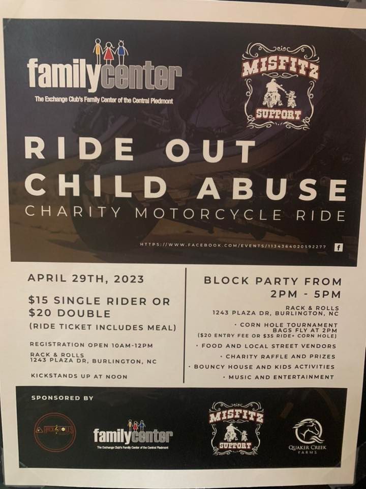 RIDE OUT CHILD ABUSE ?, Rack & Rolls, Burlington, 29 April 2023