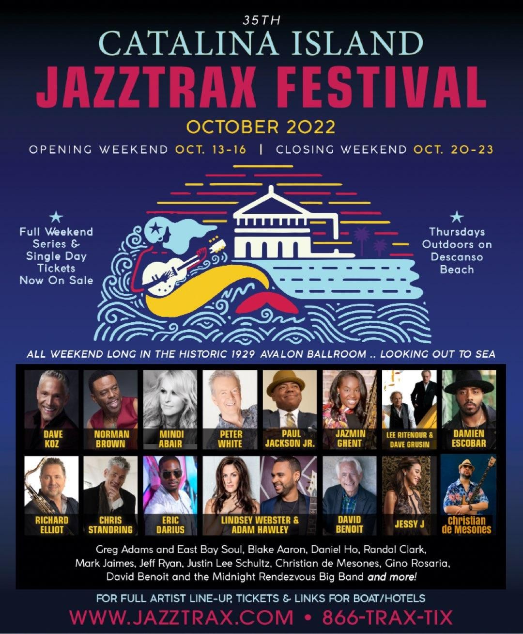 Catalina Island JazzTrax Festival - Friday at Avalon Casino Ballroom, 10 October | Event in Avalon | AllEvents