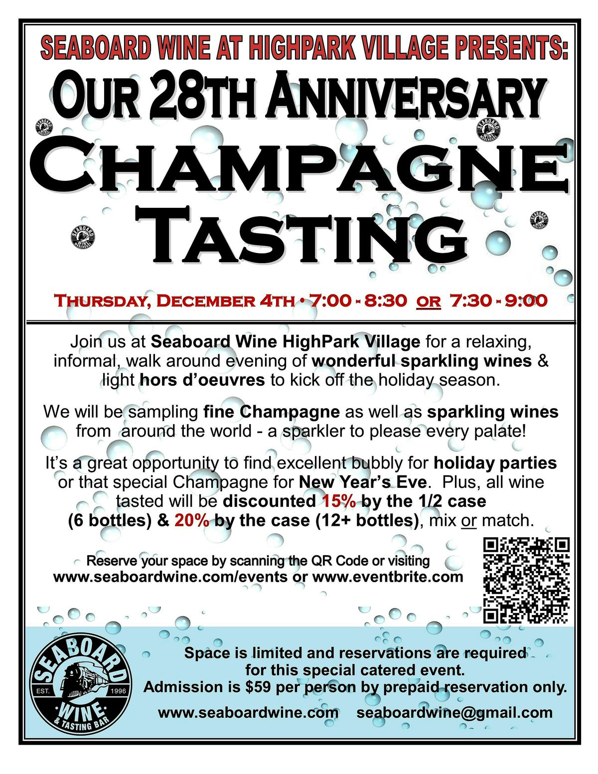Our Annual Champagne & Sparkling Wine Tasting!, 4 December | Event in Raleigh | AllEvents