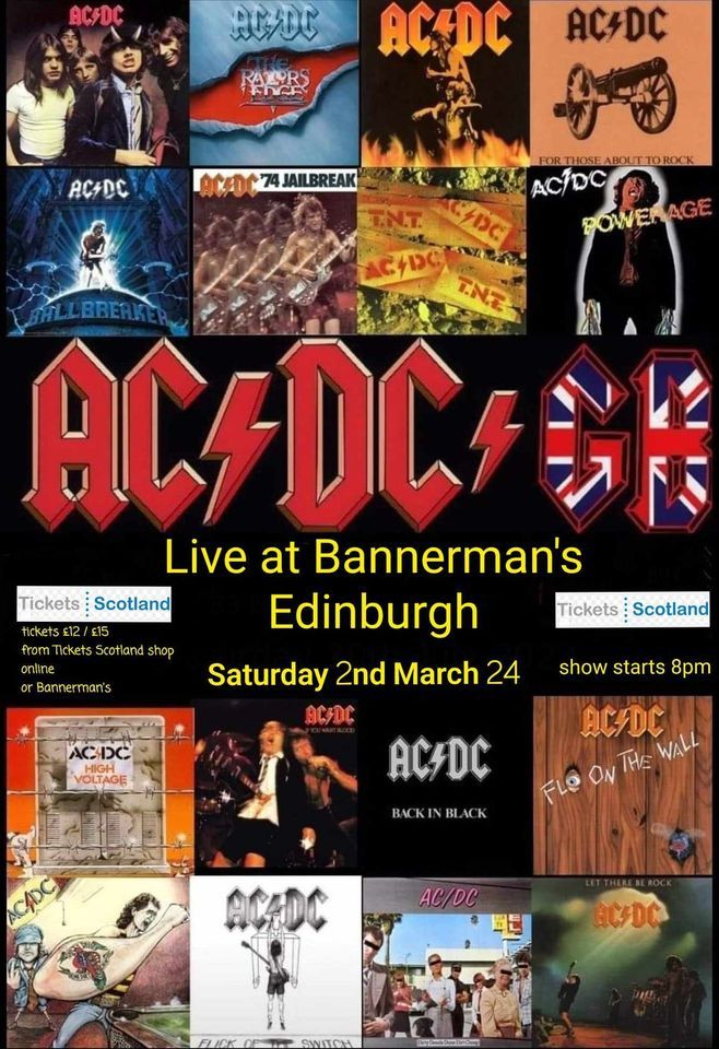 ACDC GB live at BANNERMANS EDINBURGH , Bannermans Bar, Edinburgh, March ...