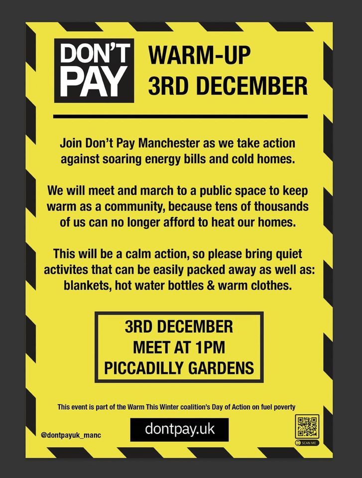 Warm Up Dont Pay UK Manchester, Piccadilly Gardens, Manchester
