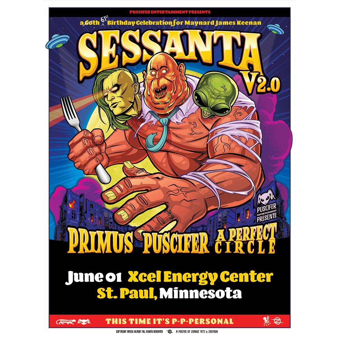 Sessanta V2: Primus, Puscifer, and A Perfect Circle at White River Amphitheatre, 7 June | Event in Auburn