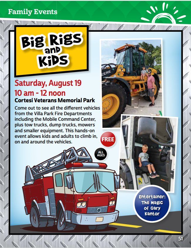 Big Rig Funeral Program Big Rigs and Kids , Cortesi Veterans Memorial Park, Oakbrook Terrace ...