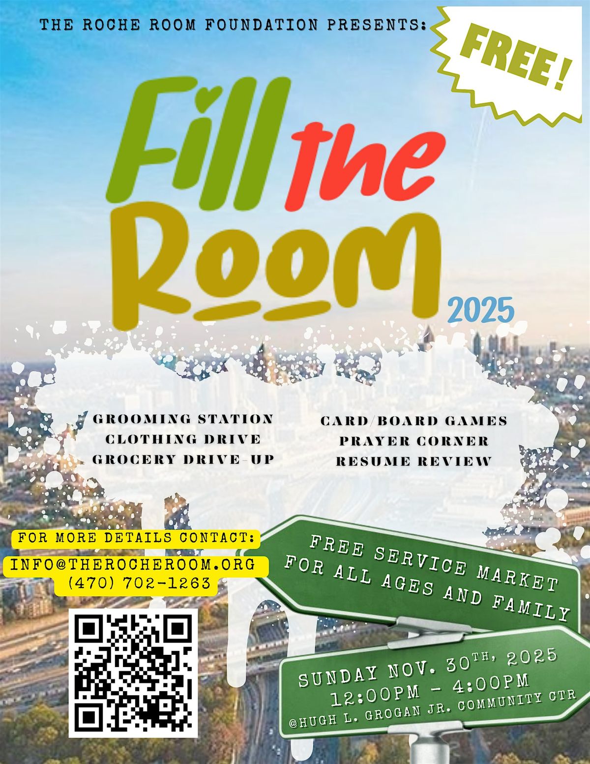 Fill the Room: Free service market and Community Drop-off Day, 30 November | Event in Marietta | AllEvents