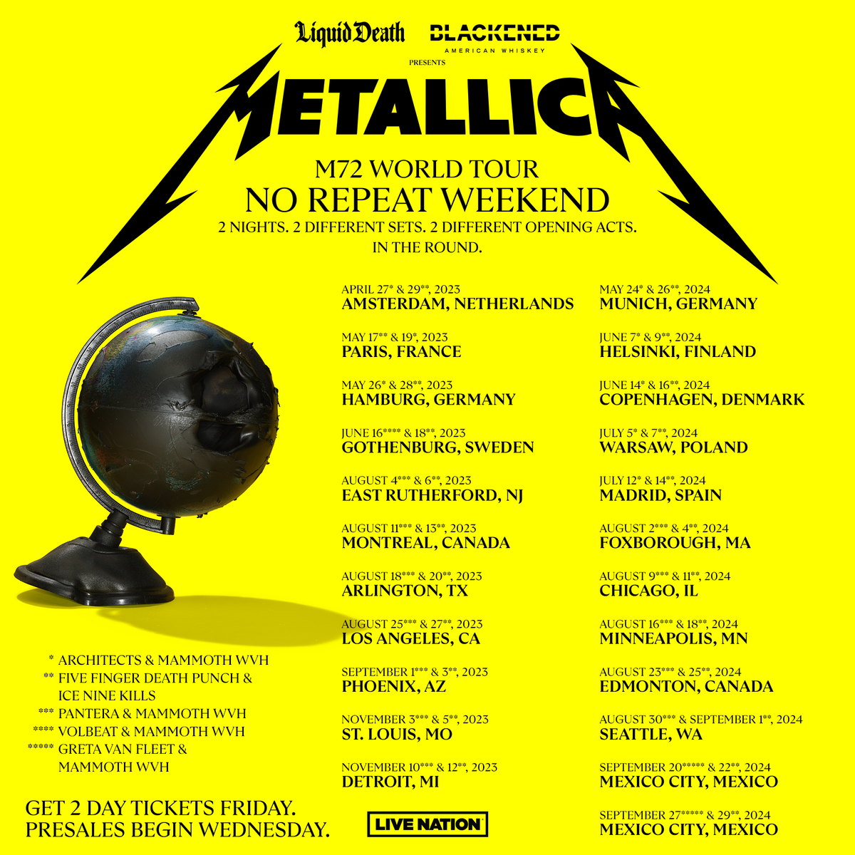 Metallica with Pantera, Ice Nine Kills, Limp Bizkit and more (2-Day Ticket), 27 June | Event in Denver | AllEvents