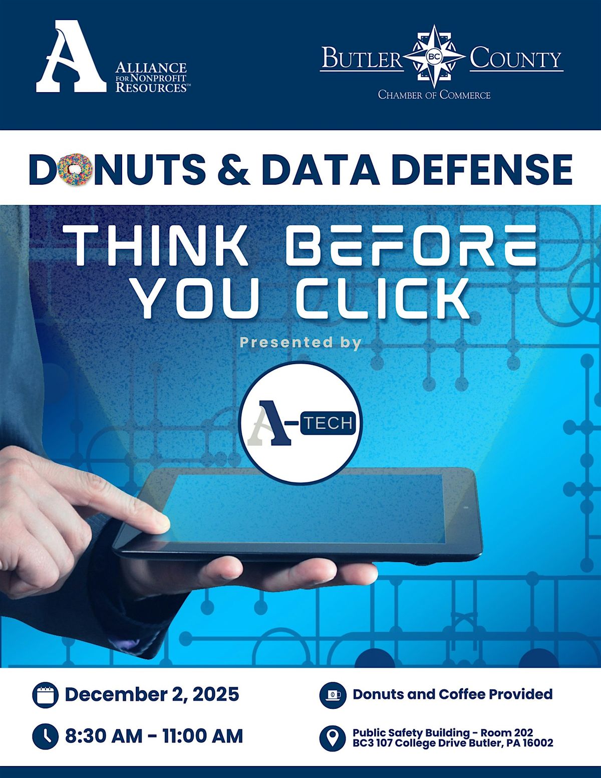 Donuts & Data Defense, 2 December | Event in Butler | AllEvents