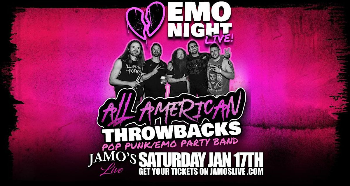 EMO Night LIVE at All American Throwback at Jamo's Live, 17 January | Event in Mokena | AllEvents