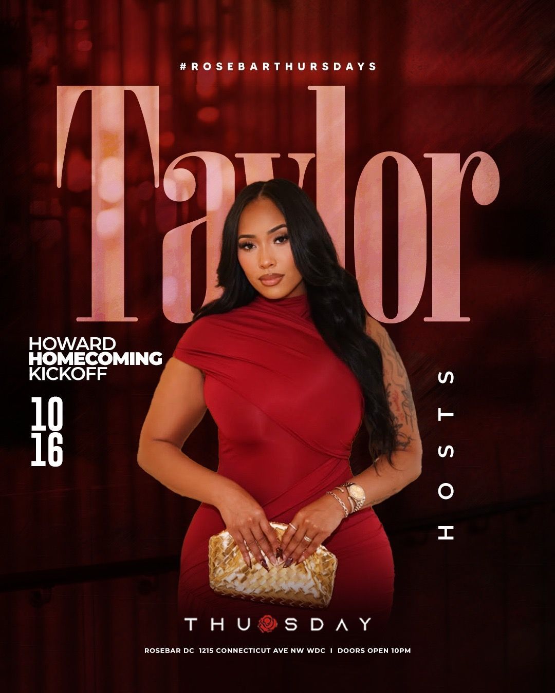 Taylor Hosts @RosebarDC🌹 Howard🦬 HC Thursday, Rosebar Lounge ...