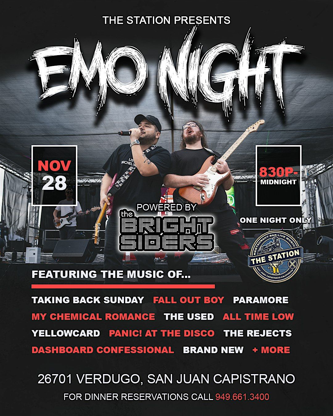 EMO Night with The Bright Siders | Event in San Juan Capistrano | AllEvents