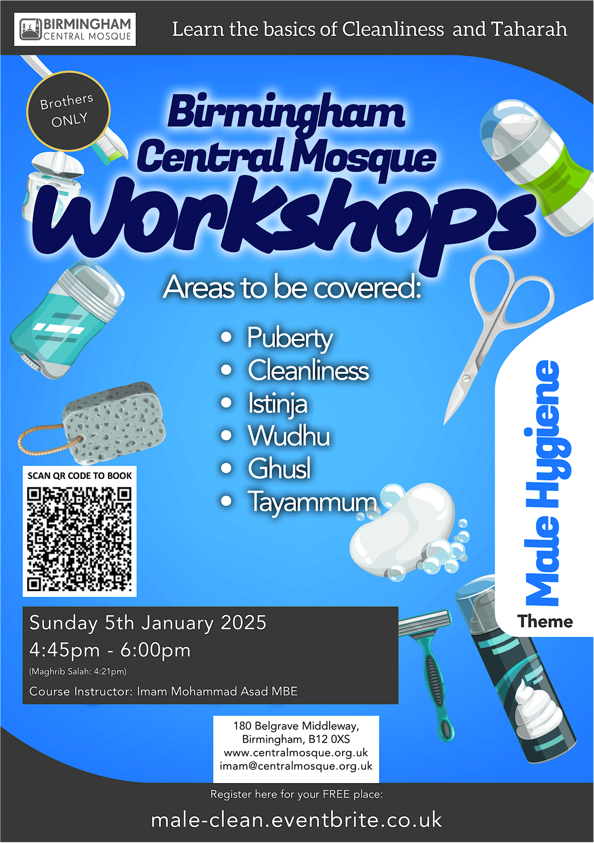 Male Cleanliness Workshop - Brothers ONLY, 4 October | Event in Birmingham | AllEvents