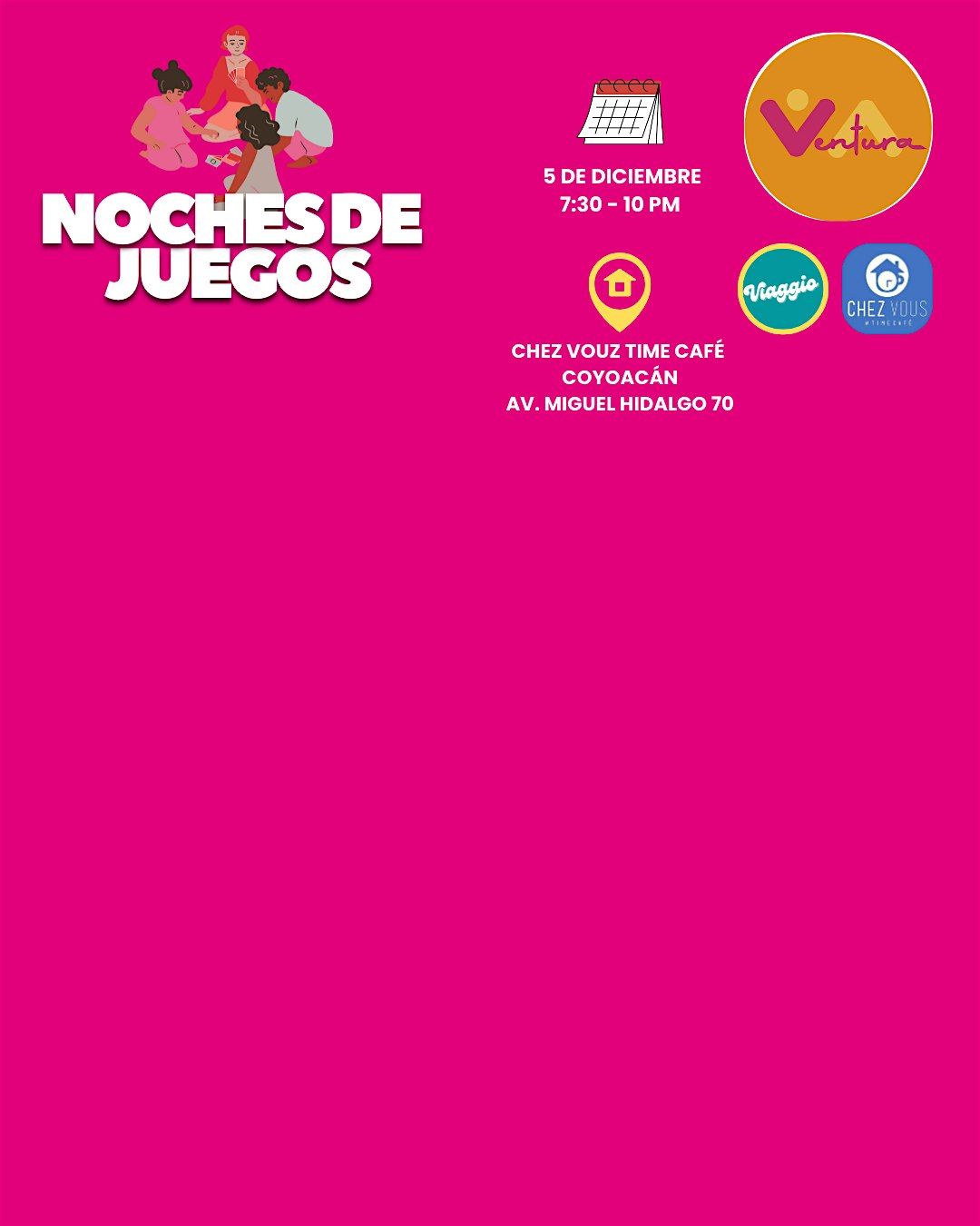 ¡NOCHES DE JUEGOS  PARA CHICAS ¡ VEN A JUGAR Y HACER AMIGAS CON NOSOTRAS !, 5 December | Event in Ciudad de México