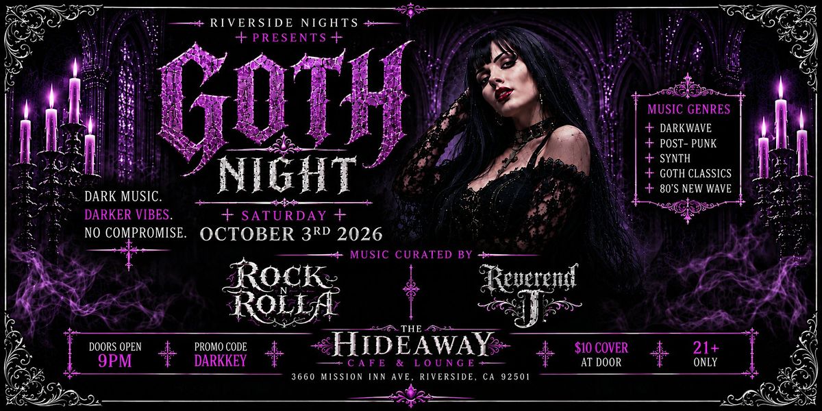 GOTH NIGHT BENEATH THE CITY-10/03, THE HIDEAWAY CAFE & LOUNGE ...