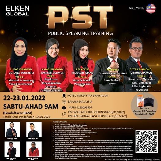 Public Speaking Training (PST), Mardhiyyah Hotel & Suites, Shah