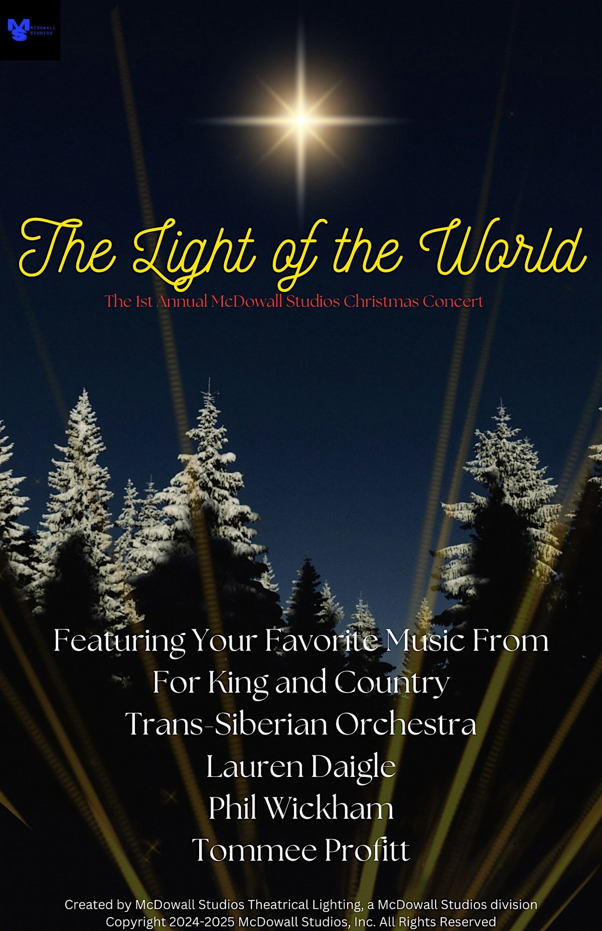 The Light of the World - The 2025 McDowall Studios Christmas Concert, 19 December | Event in Elbert | AllEvents