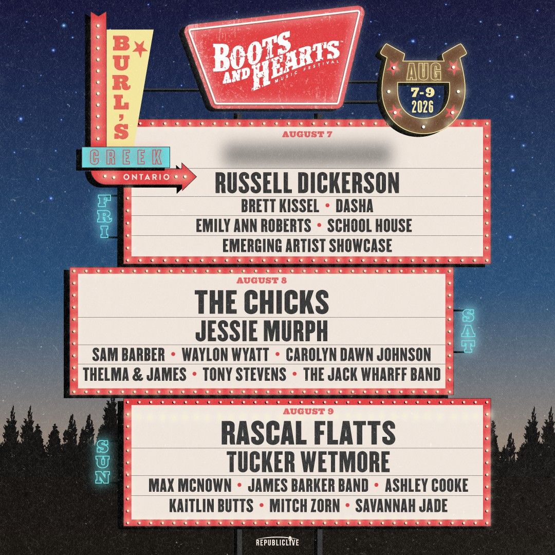 2026 Boots and Hearts Music Festival - 3 Day Pass at Burls Creek Event Grounds, 7 August | Event in Edgar