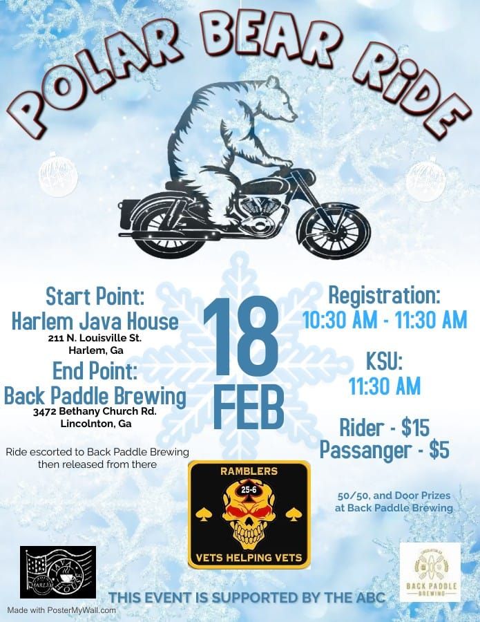CVMA 256 Polar Bear Ride, Harlem Java House, February 18 2023
