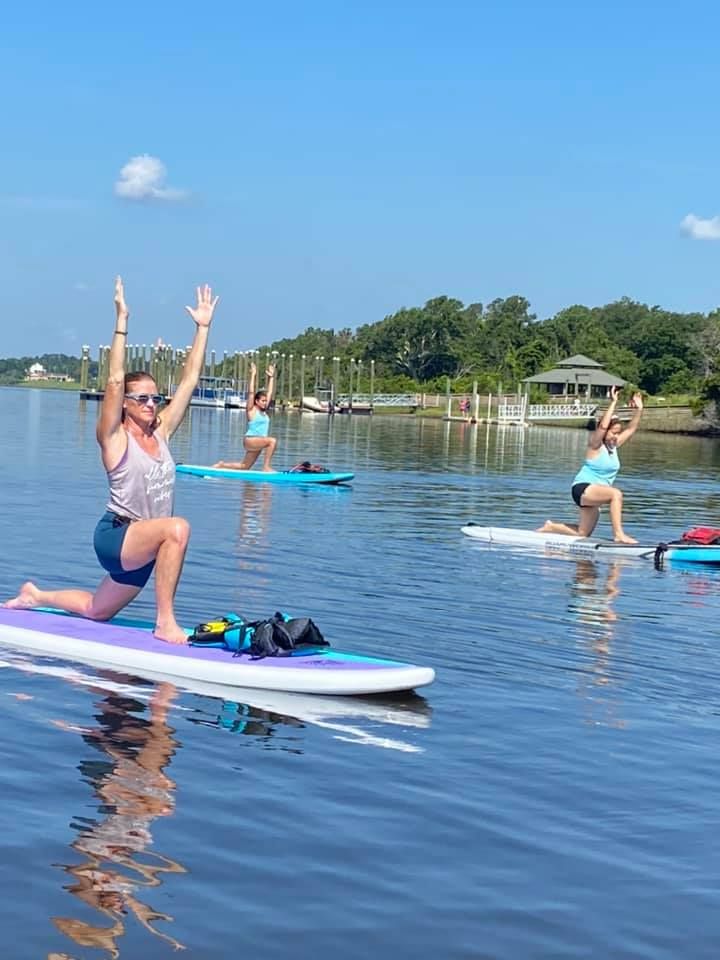 SUP Yoga at Hammocks Beach State Park!, Swansboro, North Carolina, June