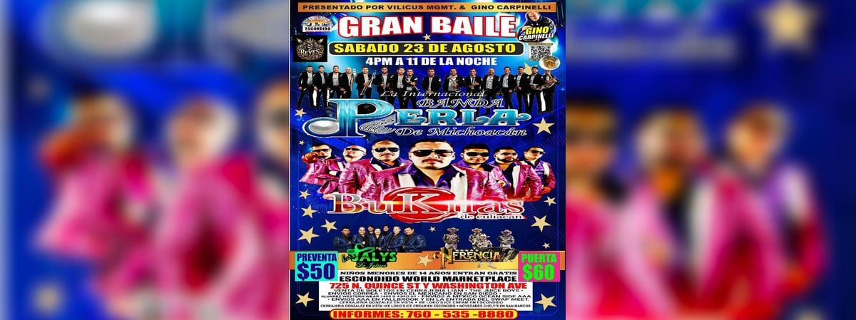 BANDA LA PERLA, BUKNAS DE CULIACAN & MAS, 23 August | Event in Escondido | AllEvents