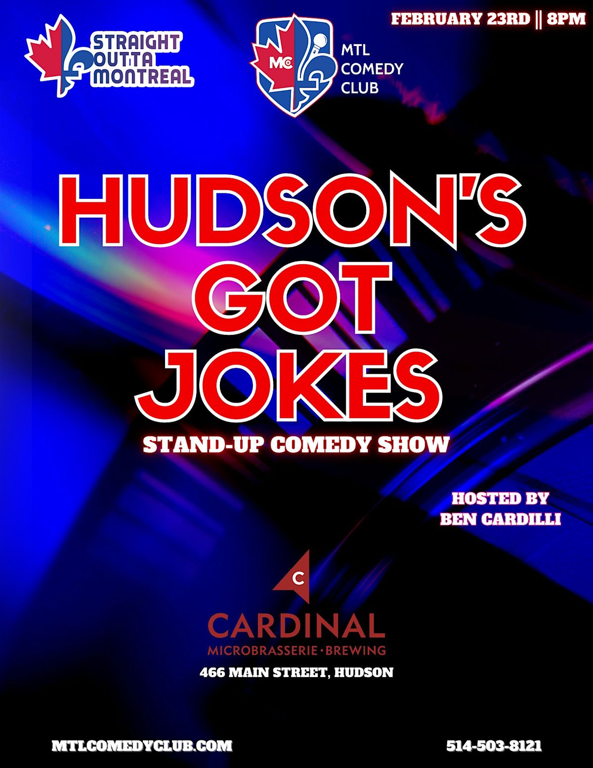 HUDSONS GOT JOKES ( Stand Up Comedy ) MTLCOMEDYCLUB.COM