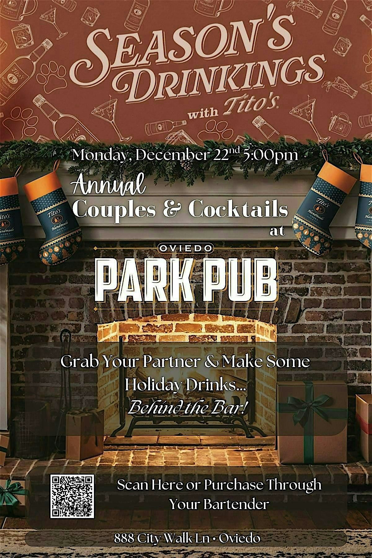 Annual Couples & Cocktails with Tito's, 22 December | Event in Oviedo | AllEvents