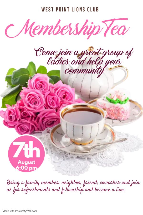 West Point Lions Club Membership Tea, Lisbon Lions Club, August 7 2023