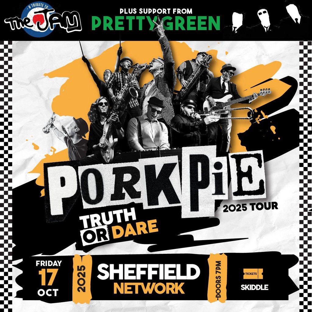 PorkPie Live plus Pretty Green (The Jam) at Network, Sheffield, 17 October | Event in Sheffield | AllEvents